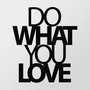 Wallity Do What You Love Metal Wall Decor Negro